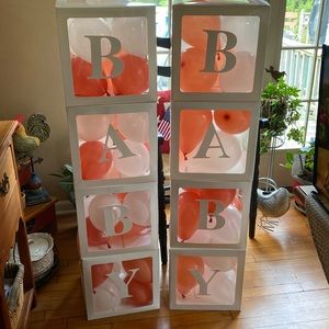 Party balloon block boxes.